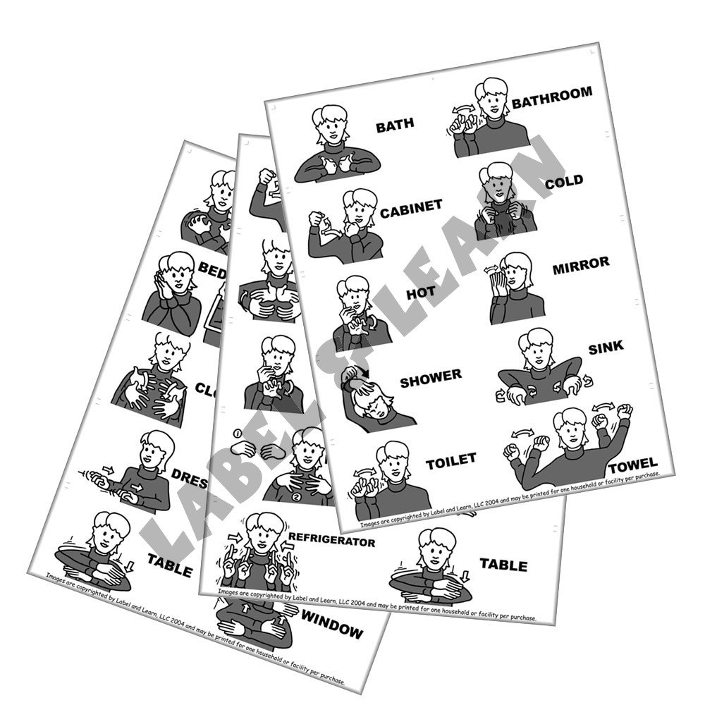 Printable ASL Home Labeling Kit